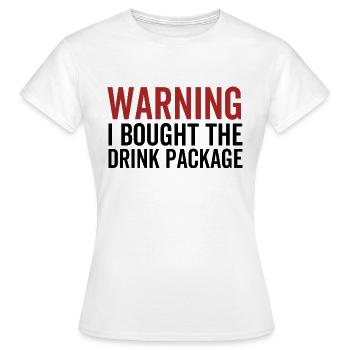 Avertissement J’ai acheté le paquet de boisson - T-shirt Femme - blanc - Devant - AI Model Female 172 dark (172cm)