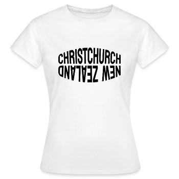 Christchurch - Nouvelle-Zélande - NZ - Maori - Aotearoa - T-shirt Femme - blanc - Devant - AI Model Female 172 dark (172cm)