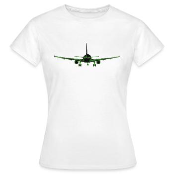 Airplane neon green - Women's T-Shirt - white - Front - AI Model Female 172 dark (172cm)