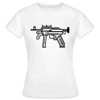 Mitraillette - T-shirt Femme - blanc - Devant - AI Model Female 172 dark (172cm)