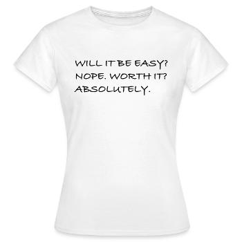 Facile - T-shirt Femme - blanc - Devant - AI Model Female 172 dark (172cm)