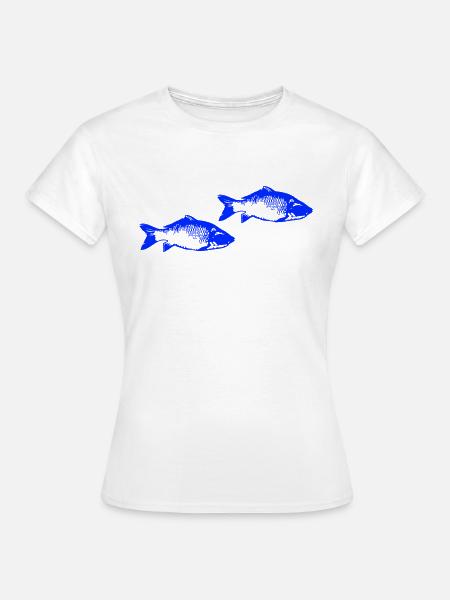 fische - Dame-T-shirt - hvid