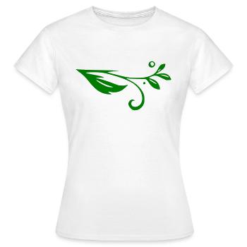 Schnörkel Ranke - Frauen T-Shirt - Weiß - Vorne - AI Model Female 172 dark (172cm)