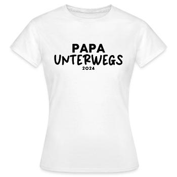 Papa sur la route 2024 - T-shirt Femme - blanc - Devant - AI Model Female 172 dark (172cm)