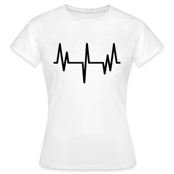 Pulse, heartbeat - Women's T-Shirt - white - Front - AI Model Female 172 dark (172cm)