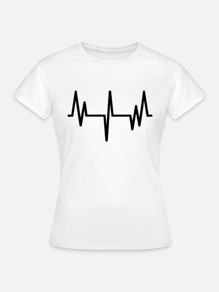 Puls, Herzschlag - Frauen T-Shirt - Weiß