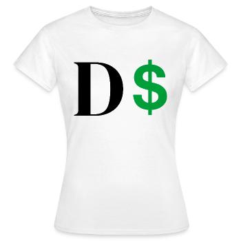 Dollar-Buchstabe - Frauen T-Shirt - Weiß - Vorne - AI Model Female 172 dark (172cm)