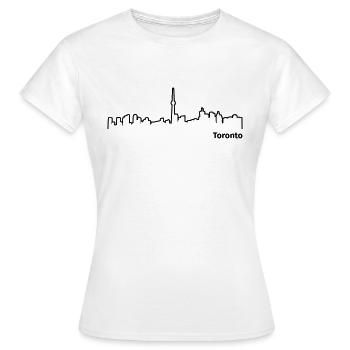 Toronto - T-shirt Femme - blanc - Devant - AI Model Female 172 dark (172cm)