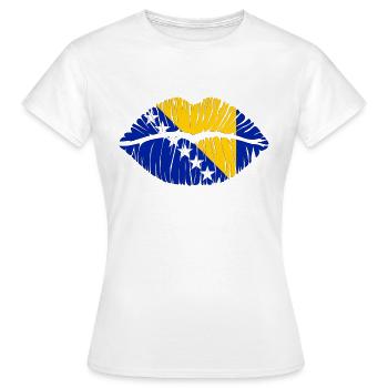 Kuss Bosnien und Herzegowina - Frauen T-Shirt - Weiß - Vorne - AI Model Female 172 dark (172cm)