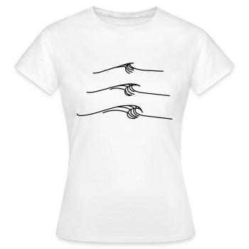 breaking wave - Frauen T-Shirt - Weiß - Vorne - AI Model Female 172 dark (172cm)