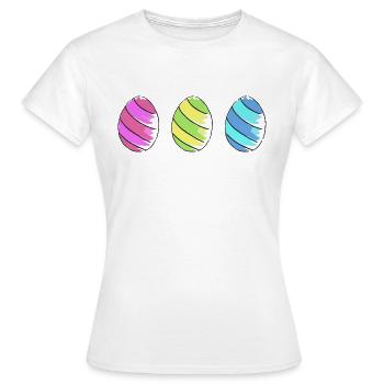 eier eggs easter easteregg ostereier ostern75 - Frauen T-Shirt - Weiß - Vorne - AI Model Female 172 dark (172cm)