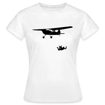 Paragliding Silhouette - Women's T-Shirt - white - Front - AI Model Female 172 dark (172cm)