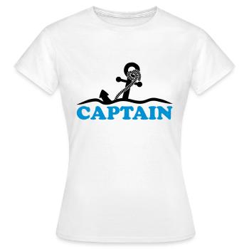 Ancre sous l'eau vagues capitaine conception - T-shirt Femme - blanc - Devant - AI Model Female 172 dark (172cm)