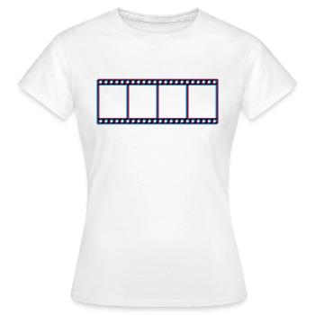 Film 3d film reel film vidéo cinéma regarder regarder - T-shirt Femme - blanc - Devant - AI Model Female 172 dark (172cm)