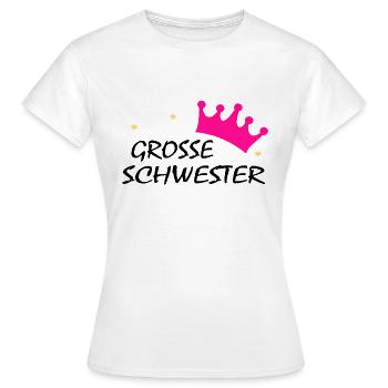 grosse schwester - Frauen T-Shirt - Weiß - Vorne - AI Model Female 172 dark (172cm)