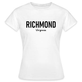 Richmond - Virginie - USA - États-Unis Amérique - T-shirt Femme - blanc - Devant - AI Model Female 172 dark (172cm)