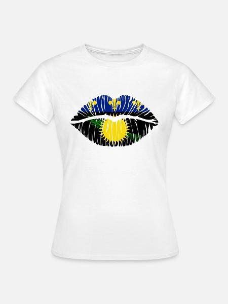 Kuss Guadeloupe - Frauen T-Shirt - Weiß