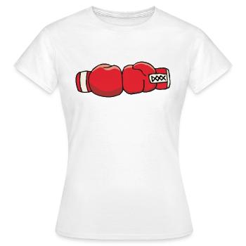 gants de boxe - T-shirt Femme - blanc - Devant - AI Model Female 172 dark (172cm)