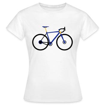 Vélo de vélo de gravier - T-shirt Femme - blanc - Devant - AI Model Female 172 dark (172cm)