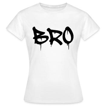 bro - Frauen T-Shirt - Weiß - Vorne - AI Model Female 172 dark (172cm)