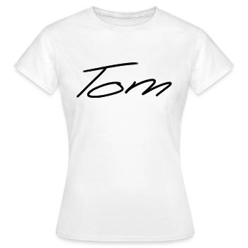 Tom - Women's T-Shirt - white - Front - AI Model Female 172 dark (172cm)