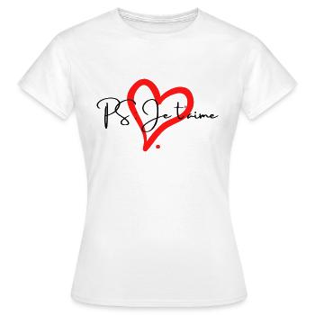 PS : Je t'aime. - T-shirt Femme - blanc - Devant - AI Model Female 172 dark (172cm)