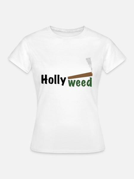HollyWeed dark - Frauen T-Shirt - Weiß