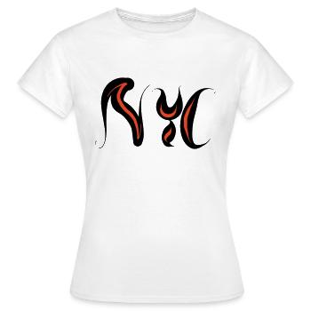 NYC Logo - Frauen T-Shirt - Weiß - Vorne - AI Model Female 172 dark (172cm)