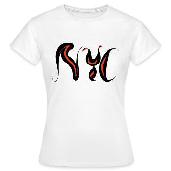NYC - Frauen T-Shirt - Weiß - Vorne - AI Model Female 172 dark (172cm)