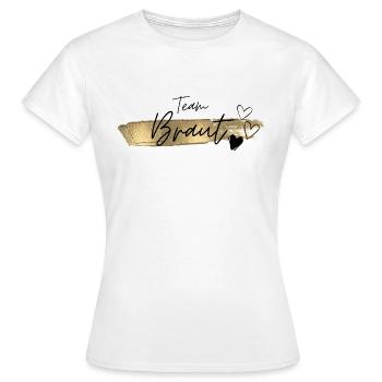Team Braut - Frauen T-Shirt - Weiß - Vorne - AI Model Female 172 dark (172cm)