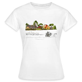 Rural landscape - Women's T-Shirt - white - Front - AI Model Female 172 dark (172cm)