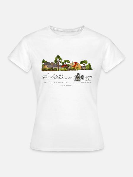 Ländliche Landschaft - Frauen T-Shirt - Weiß