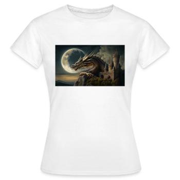 Erhabener Drache - Frauen T-Shirt - Weiß - Vorne - AI Model Female 172 dark (172cm)