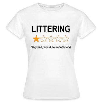 Gegen Anti Umweltverschmutzung 1 Stern Bewertung - Frauen T-Shirt - Weiß - Vorne - AI Model Female 172 dark (172cm)