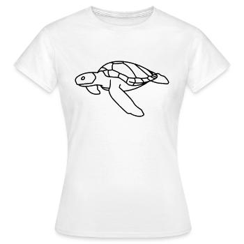 Tortue de mer - T-shirt Femme - blanc - Devant - AI Model Female 172 dark (172cm)