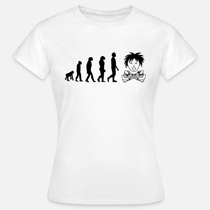 evolution gamer - T-shirt Femme - blanc