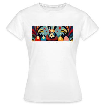 Lapin de Pâques n° 02 - T-shirt Femme - blanc - Devant - AI Model Female 172 dark (172cm)