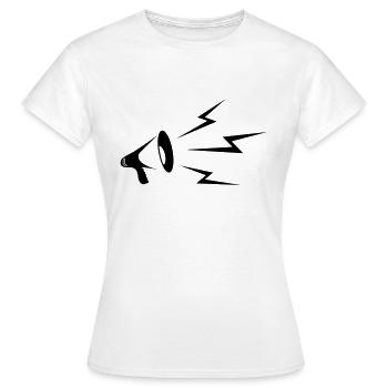 Mégaphone - T-shirt Femme - blanc - Devant - AI Model Female 172 dark (172cm)