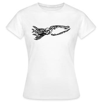 calamar - T-shirt Femme - blanc - Devant - AI Model Female 172 dark (172cm)