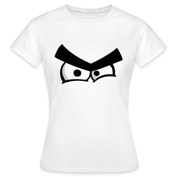 Angry eyes - Women's T-Shirt - white - Front - AI Model Female 172 dark (172cm)
