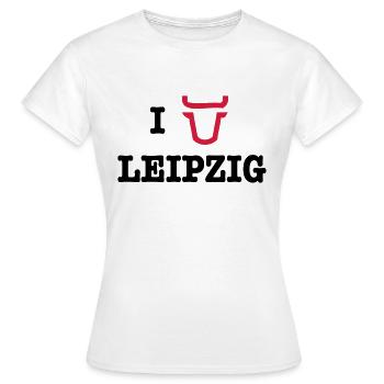 I Love Leipzig - T-shirt Femme - blanc - Devant - AI Model Female 172 dark (172cm)