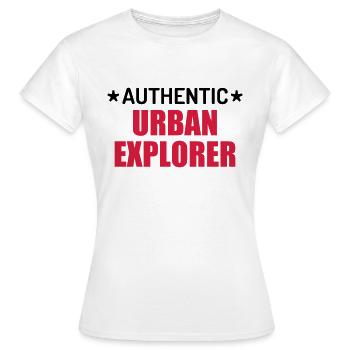 Urbex / Urban Exploration / Explorer / Cataphile - Women's T-Shirt - white - Front - AI Model Female 172 dark (172cm)