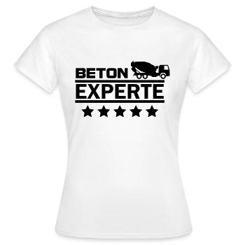 beton experte - Frauen T-Shirt - Weiß - Vorne - AI Model Female 172 dark (172cm)
