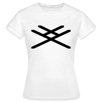 Double croix de sant Andrea sa1 - T-shirt Femme - blanc - Devant - AI Model Female 172 dark (172cm)