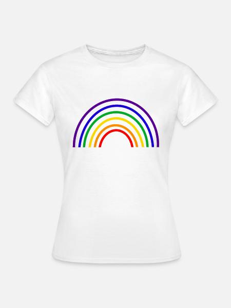 RAINBOW LOVE - Frauen T-Shirt - Weiß