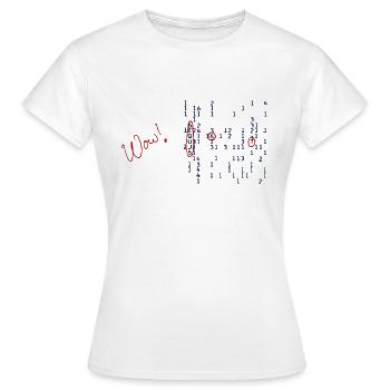 Wow Signal - Frauen T-Shirt - Weiß - Vorne - AI Model Female 172 dark (172cm)