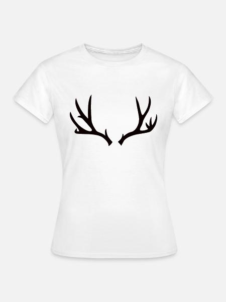 Jagd und Geweih - Frauen T-Shirt - Weiß