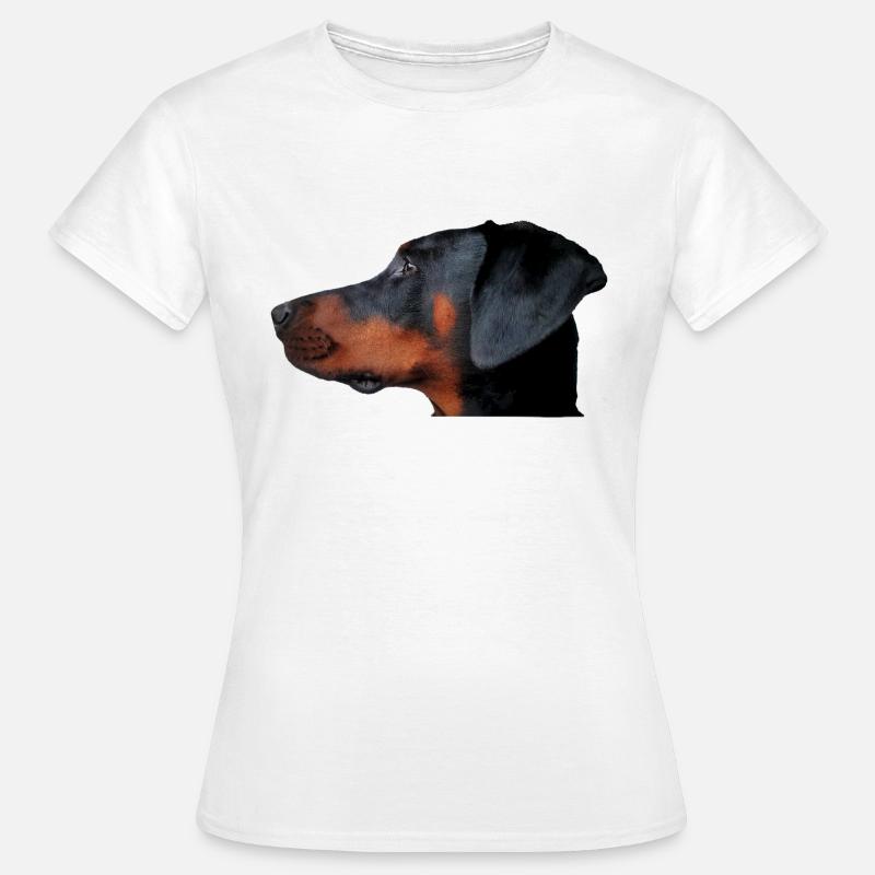 Doberman Head Realistic - Women's T-Shirt - white