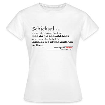 Schicksal ist wenn du etwas findest...... - Frauen T-Shirt - Weiß - Vorne - AI Model Female 172 dark (172cm)