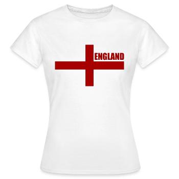 England - Women's T-Shirt - white - Front - AI Model Female 172 dark (172cm)